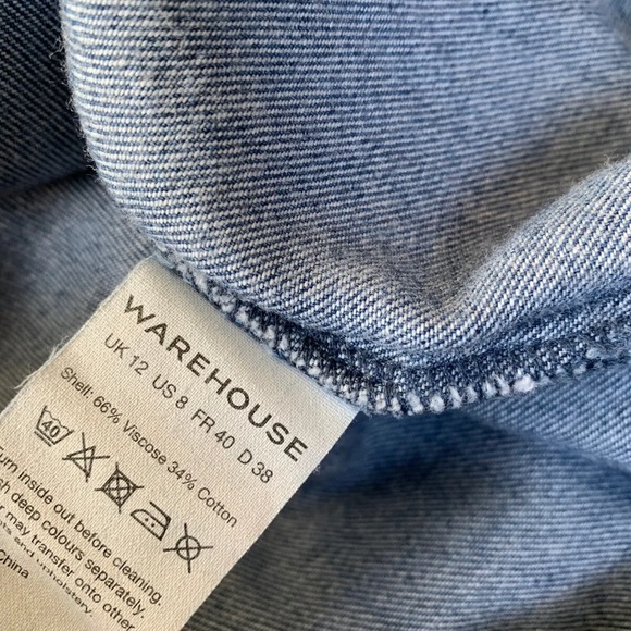 Warehouse ware denim dress size 12 - Picture 5 of 5